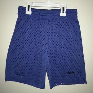 Girls Blue mesh Nike Dri-Fit shorts